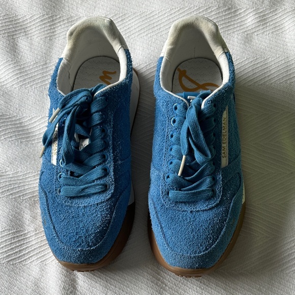 Sam Edelman Layla Blue Suede Sneakers size 8M - Picture 4 of 13